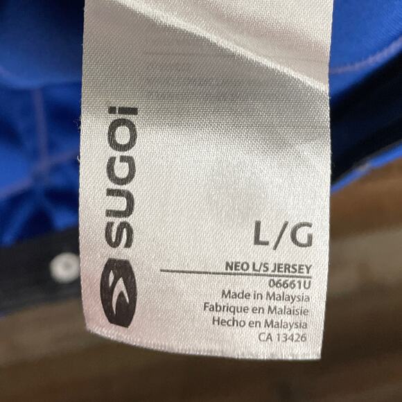 Sugoi Neo Long Sleeve Jersey Cycling Jacket Full Zip Black Blue Size Large - Picture 5 of 10